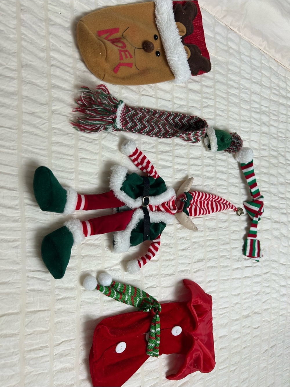 Holiday Elf wine bottle set lot